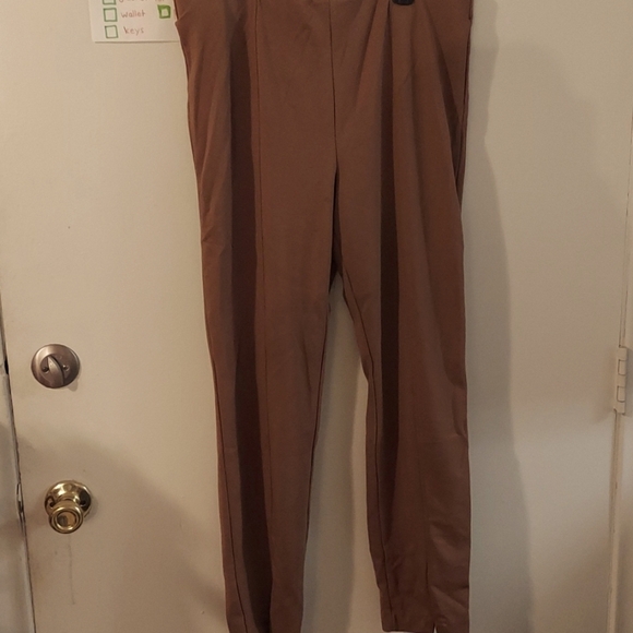 crosby. Pants - Crosby brand Size M Dark Beige stretchy waist trousers for women.